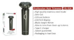 والوروس ریش تراش ماشین اصلاح سه تیغ شارژی با باتری لیتیومی VL-314 - تصویر 3
